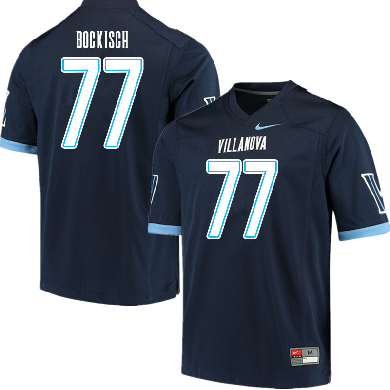 Men #77 Erik Bockisch Villanova Wildcats College Football Jerseys Sale-Navy